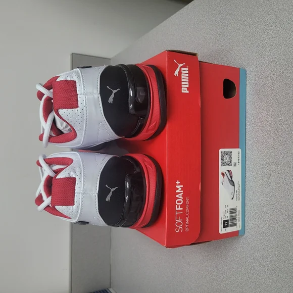 Puma Men's White and Red Sneakers - Picture 9 of 9